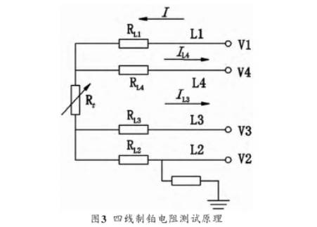 四線制鉑電阻測(cè)試原理圖